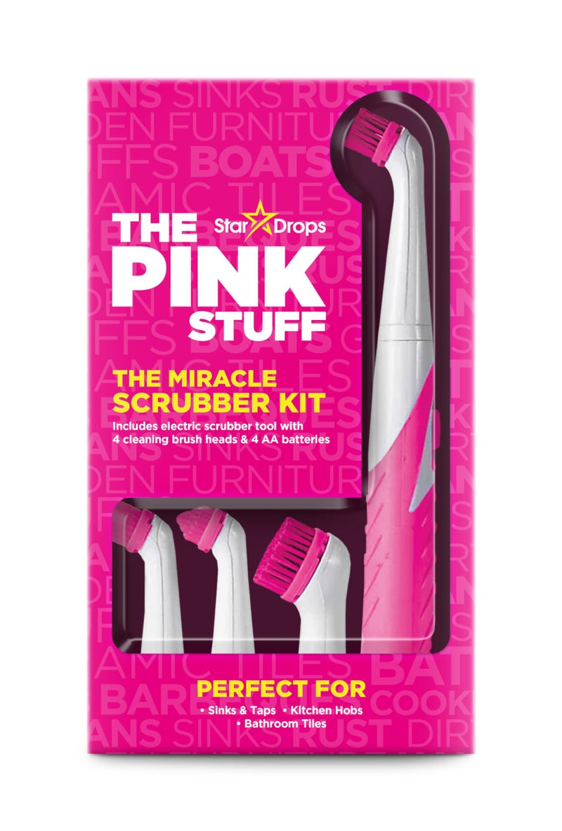 The Pink Stuff - Stardrops - The Miracle Scrubber Kit - 4 Cleaning Brush Heads - Image 1